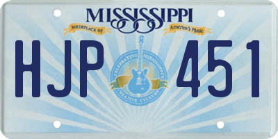 MS license plate HJP451