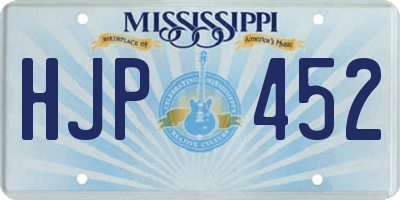 MS license plate HJP452
