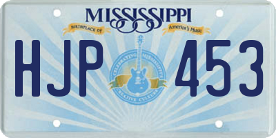 MS license plate HJP453