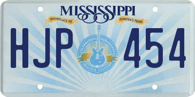 MS license plate HJP454