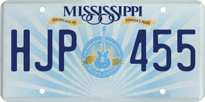 MS license plate HJP455