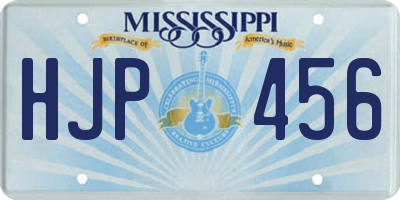 MS license plate HJP456