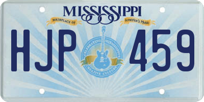 MS license plate HJP459