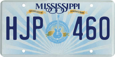 MS license plate HJP460