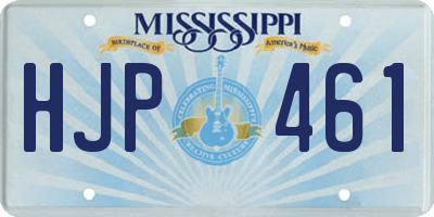 MS license plate HJP461