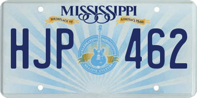 MS license plate HJP462