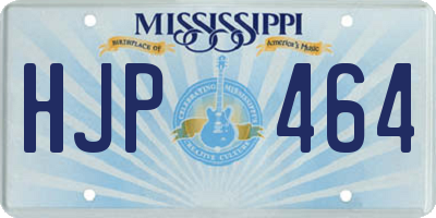 MS license plate HJP464