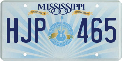 MS license plate HJP465