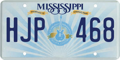 MS license plate HJP468
