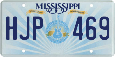 MS license plate HJP469