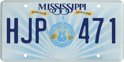 MS license plate HJP471