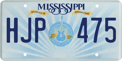 MS license plate HJP475