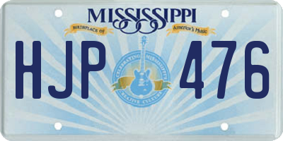 MS license plate HJP476