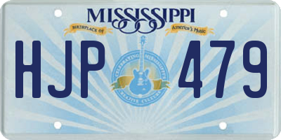MS license plate HJP479