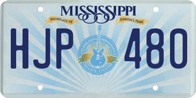 MS license plate HJP480