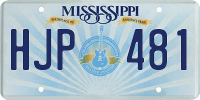 MS license plate HJP481