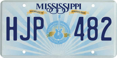 MS license plate HJP482