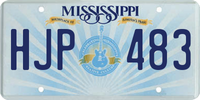 MS license plate HJP483
