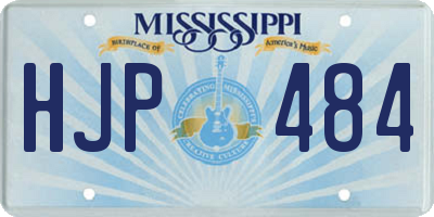 MS license plate HJP484