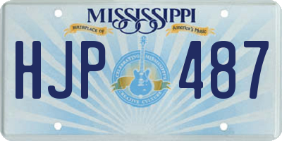 MS license plate HJP487