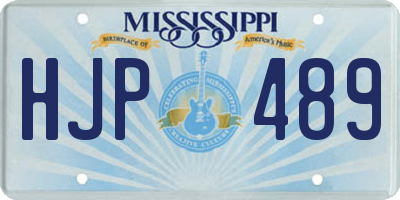 MS license plate HJP489