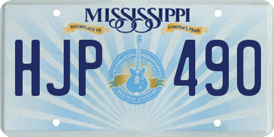 MS license plate HJP490