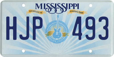 MS license plate HJP493