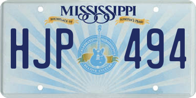 MS license plate HJP494