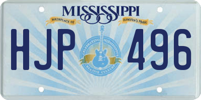MS license plate HJP496