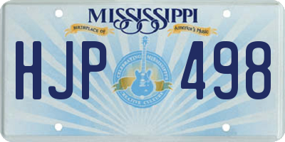 MS license plate HJP498