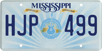 MS license plate HJP499