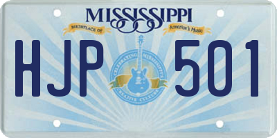 MS license plate HJP501