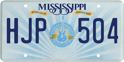 MS license plate HJP504