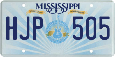 MS license plate HJP505