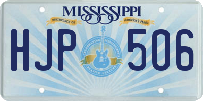 MS license plate HJP506