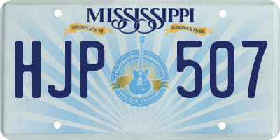 MS license plate HJP507