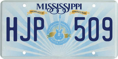 MS license plate HJP509