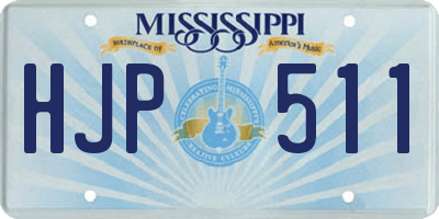 MS license plate HJP511