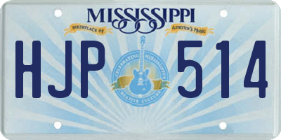 MS license plate HJP514