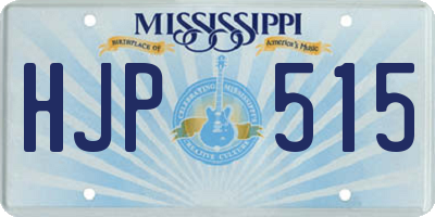 MS license plate HJP515