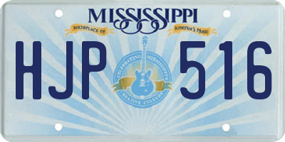 MS license plate HJP516