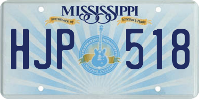 MS license plate HJP518