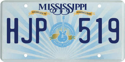 MS license plate HJP519