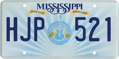 MS license plate HJP521