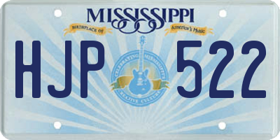 MS license plate HJP522