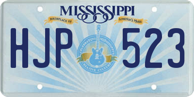 MS license plate HJP523