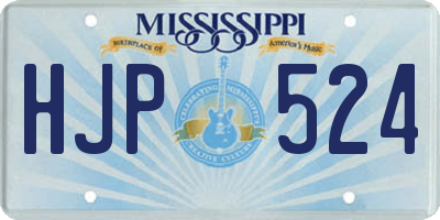 MS license plate HJP524