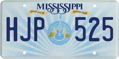 MS license plate HJP525