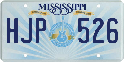 MS license plate HJP526
