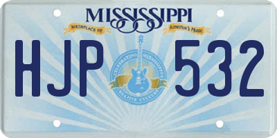 MS license plate HJP532